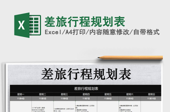 2025年差旅行程规划表