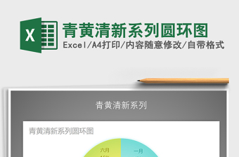 2025年青黄清新系列圆环图免费下载