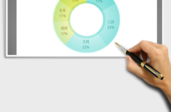 2025年青黄清新系列圆环图免费下载