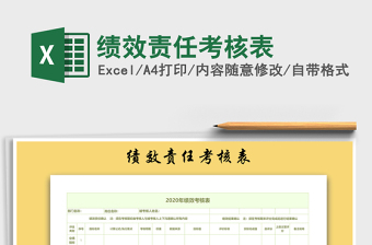 2025年绩效责任考核表