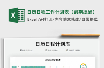 2025年日历日程工作计划表（到期提醒）