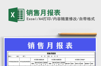 2025年销售月报表