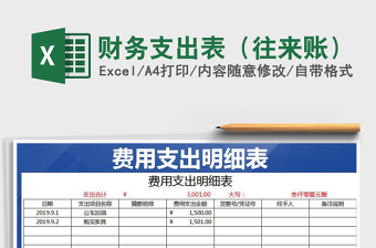 2025年财务支出表（往来账）