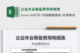 2025年企业年会筹备费用明细表