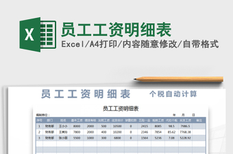2025年员工工资明细表