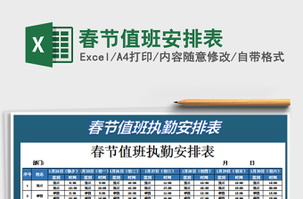 2025年春节值班安排表