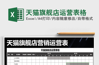 2025年天猫旗舰店运营表格免费下载