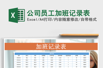 2025年公司员工加班记录表