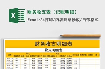 2025年财务收支表（记账明细）