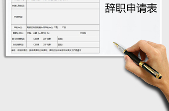 2025年辞职申请表