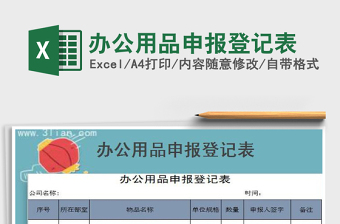 2025年办公用品申报登记表