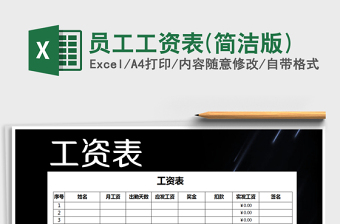 2025年员工工资表(简洁版)