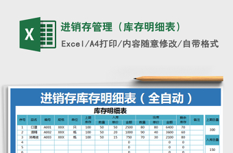 2025年进销存管理（库存明细表）
