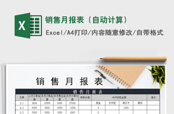 2025年销售月报表（自动计算）