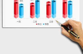 2024年红蓝立柱柱状图