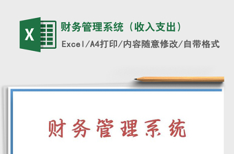 2025年财务管理系统（收入支出）