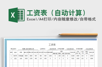 2025年工资表（自动计算）免费下载