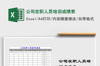 2025年公司在职人员培训成绩表免费下载