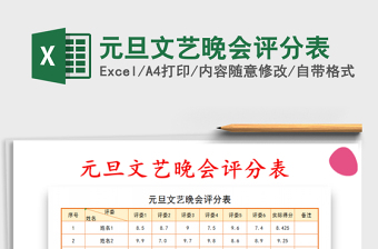 2025年元旦文艺晚会评分表