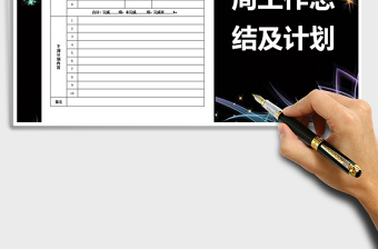 2025年本周工作完成情况及下周工作计划