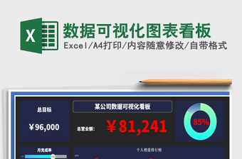 2024年数据可视化图表看板exce表格