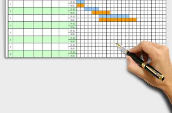 2024年生产项目进度控制图表（手动设置甘特图）exce表格
