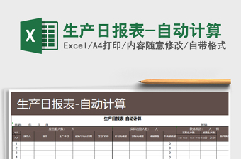 2025年生产日报表-自动计算