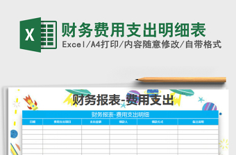 2025年财务费用支出明细表免费下载
