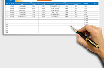 2025年收入支出明细表（全自动）