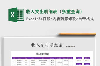 2025年收入支出明细表（多重查询）