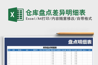 2025仓库盘点excel表格范文大全