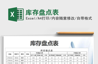 2025盘库库存excel表格大全