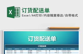 2025年订货配送单