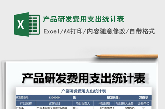 2025年产品研发费用支出统计表