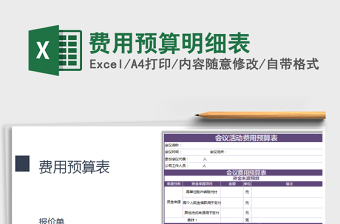 2025年费用预算明细表免费下载