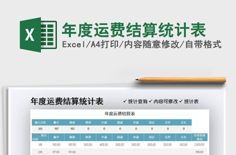 2025年年度运费结算统计表