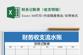 2025年财务记账表（收支明细）免费下载