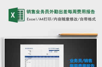 2025年销售业务员外勤出差每周费用报告免费下载