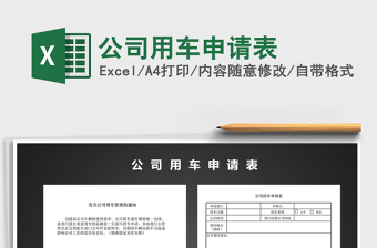 2025年公司用车申请表
