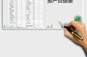 2025年资产负债表免费下载