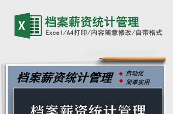 2025年档案薪资统计管理