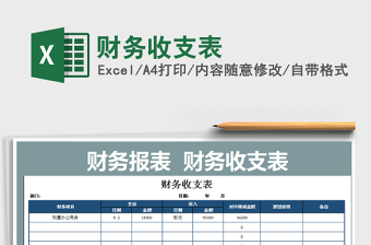 2025年财务收支表免费下载