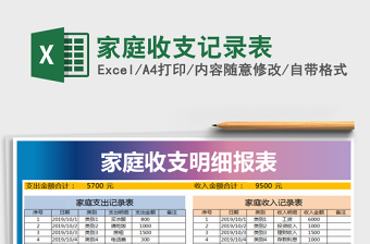 2025年家庭收支记录表