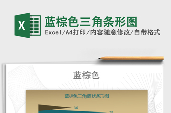 2025年蓝棕色三角条形图