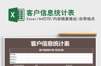 2025年客户信息统计表