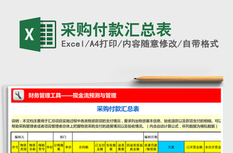 2025年采购付款汇总表免费下载