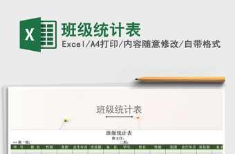 2025年班级统计表免费下载