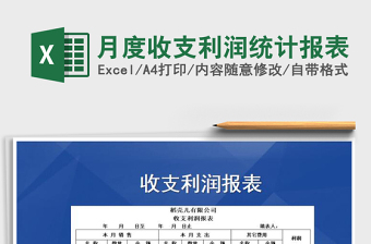 2025年月度收支利润统计报表免费下载