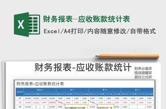 2025年财务报表-应收账款统计表