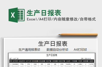 2025年生产日报表